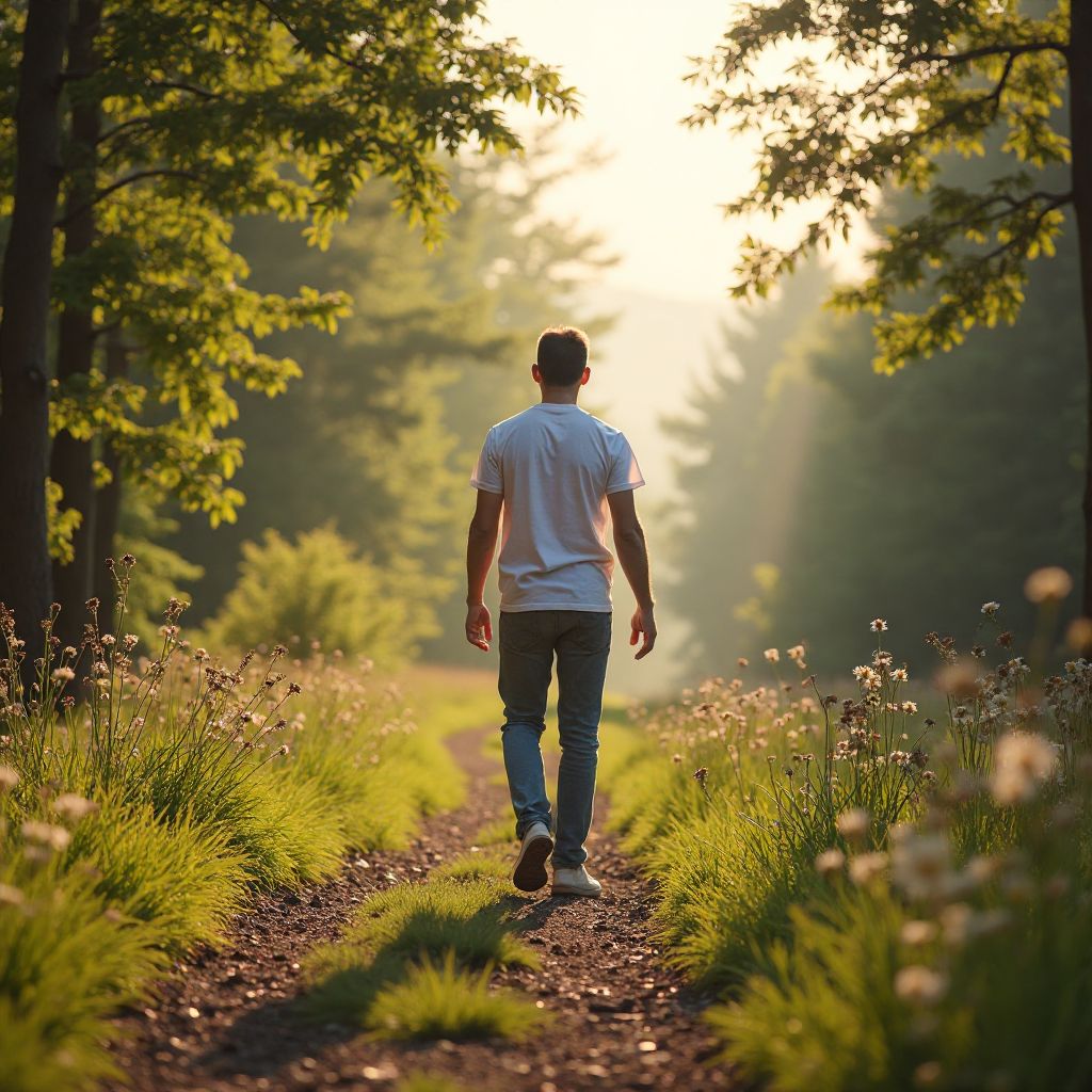 Person enjoying outdoor activities